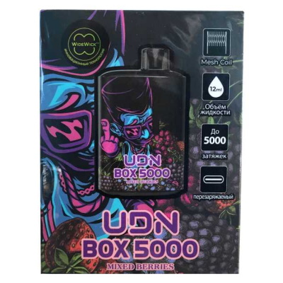 Одноразовая Pod система UDN BOX 5000 Mixed Berries - Ягодный микс - фото 1