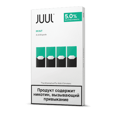 Картридж JUUL Мята x4 (59 мг) - фото 1 Картридж JUUL Мята x4 (59 мг) - фото 1