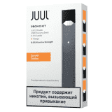 Набор Juul Labs JUUL (8W, 200 mAh) с 4 картриджами JUUL Mango (0,7 мл) и зарядным устройством