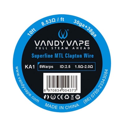  - Проволока Vandy Vape Superfine MTL Clapton KA1 30GA+38GA (5 витков на ID2.5 1.5-2Ω)