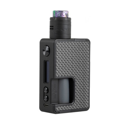 Набор Vandy Vape Pulse X Kit SE (90W, без аккумулятора) в комплекте с Pulse V2 RDA - Black & Silver Carbon