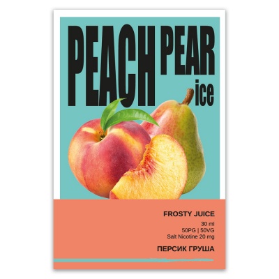 Жидкость Frosty Juice Salt Peach Pear Ice 30 мл - фото 1