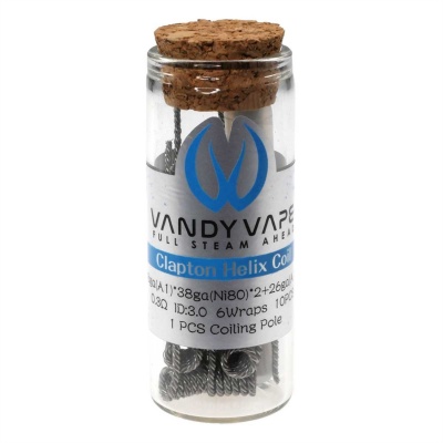 Спираль Vandy Vape Clapton Helix Coil (28GAx38GAx2+26GAx2) 0.3 Ом (10шт.) - Спираль Vandy Vape Clapton Helix Coil (28GAx38GAx2+26GAx2) 0.3 Ом (10шт.) Спираль Vandy Vape Clapton Helix Coil (28GAx38GAx2+26GAx2) 0.3 Ом (10шт.) - Спираль Vandy Vape Clapton Helix Coil (28GAx38GAx2+26GAx2) 0.3 Ом (10шт.)