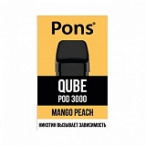 Картридж Pons Qube Pod 3000 заправленный Манго Персик