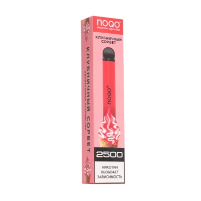 Одноразовый вейп NOQO 2500 1600mAh Клубничный Сорбет - фото 3 Одноразовый вейп NOQO 2500 1600mAh Клубничный Сорбет - фото 3