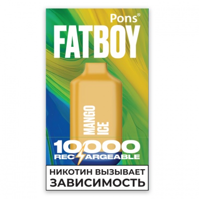Одноразовый вейп Pons Fatboy Disposable 10000 Ледяное манго - фото 1