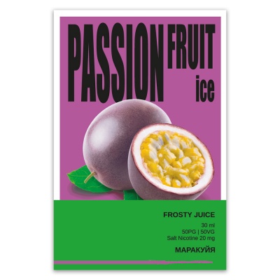Жидкость Frosty Juice Salt Passion Fruit Ice 30 мл - фото 1
