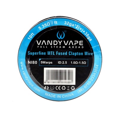  - Проволока Vandy Vape Superfine MTL Fused Clapton Ni80 32GAx2+38GA (5 витков на ID2.5 1-1.5Ω)