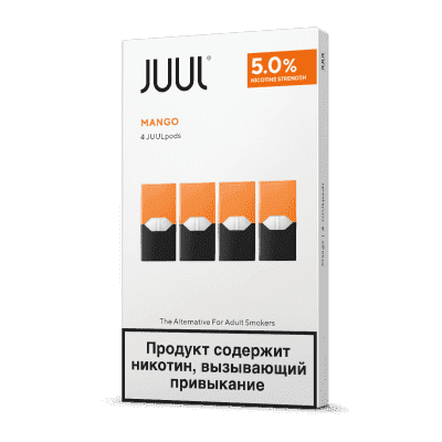 Картридж JUUL Манго Juul Labs x4 (59 мг) - фото 1 Картридж JUUL Манго Juul Labs x4 (59 мг) - фото 1