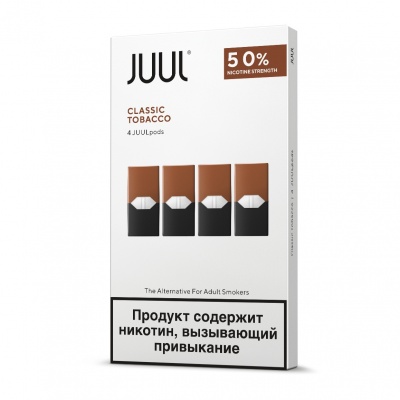 Картридж Juul Labs JUUL Табак x4 (59 мг)