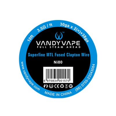  - Проволока Vandy Vape Superfine MTL Fused Clapton Ni80 30GAx2+38GA