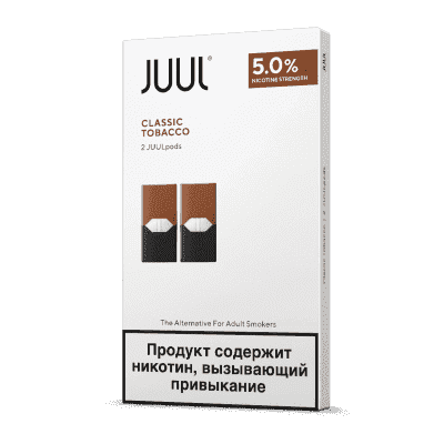 Картридж Juul Labs JUUL Табак x2 (59 мг) - фото 1 Картридж Juul Labs JUUL Табак x2 (59 мг) - фото 1