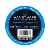 Проволока Vandy Vape Superfine MTL Clapton KA1 30GA+38GA (5 витков на ID2.5 1.5-2Ω)